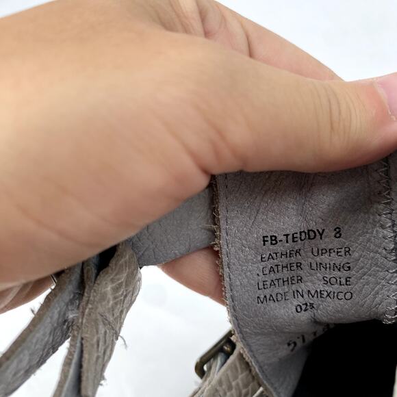 Freebird by Steven 8 gray snakeskin teddy booties - Picture 5 of 6